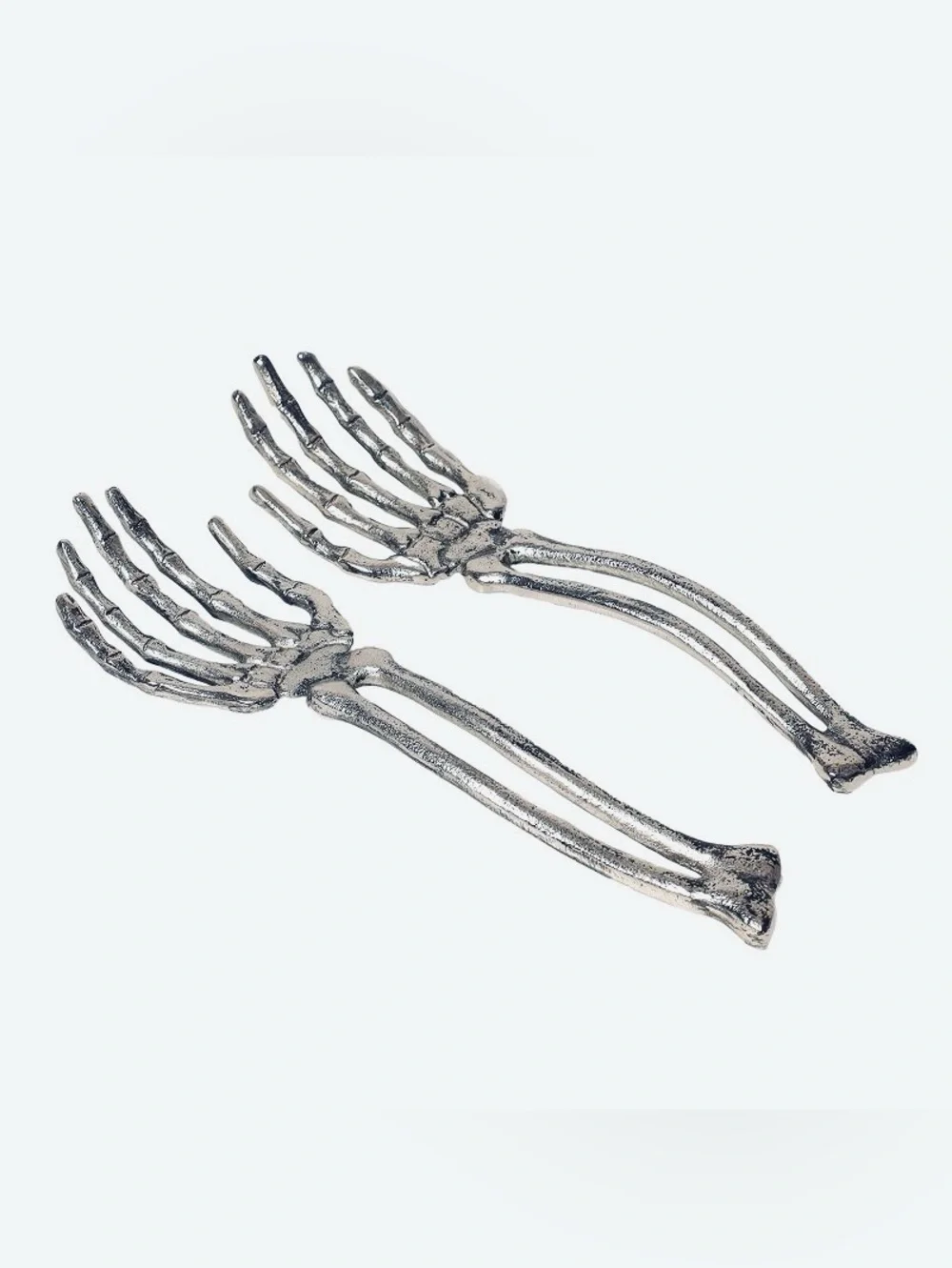 NWT Celebrate Together™ Metal Halloween Skeleton Hand Salad Servers